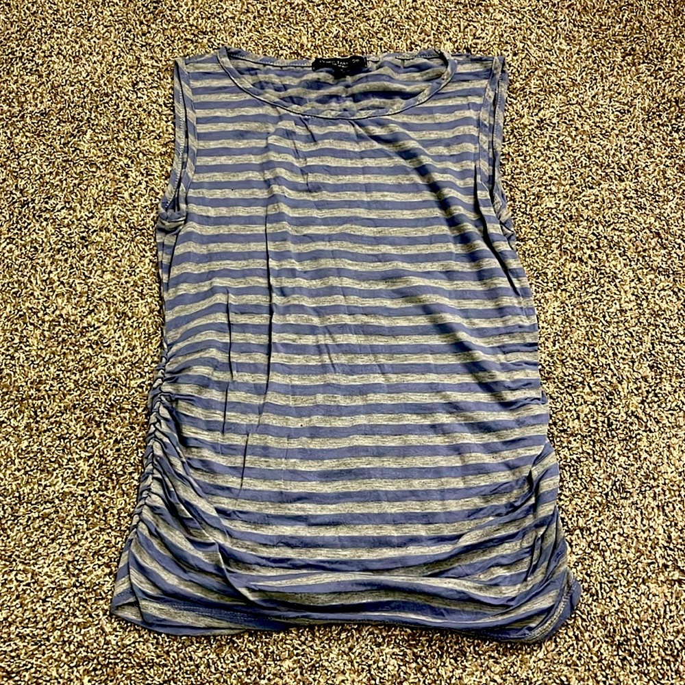 Green Envelope Striped Ruched Maternity Tank M